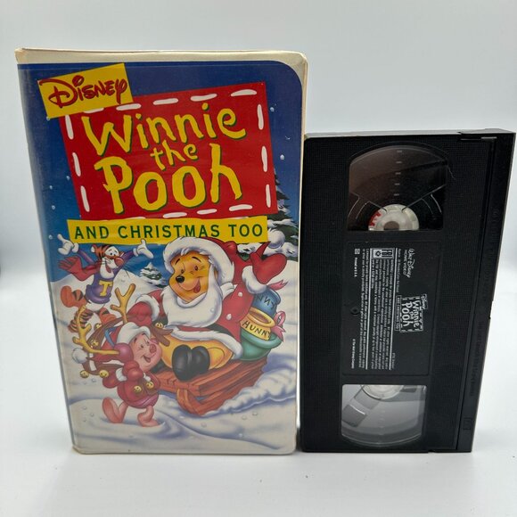 Disney Winnie The Pooh And Christmas Too VHS 1996 Animated Holiday Movie NR - Picture 3 of 3